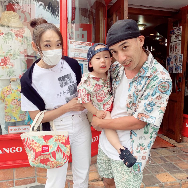 関西方面から親子で似た柄を着ての再来店♪