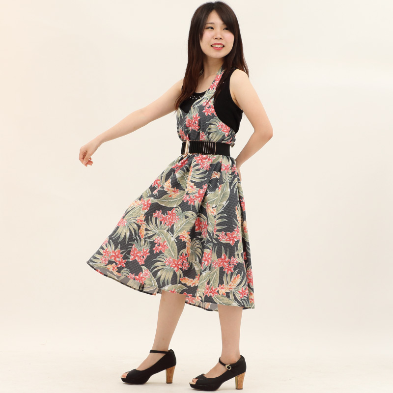 キャミワンピ　着回し　初心者