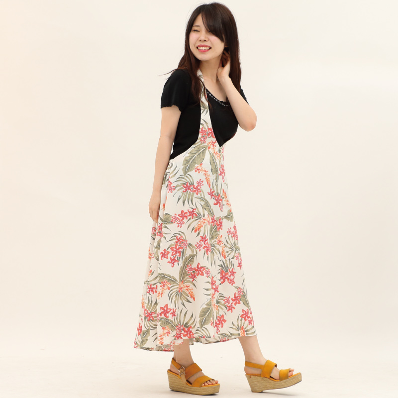 キャミワンピ　着回し　初心者