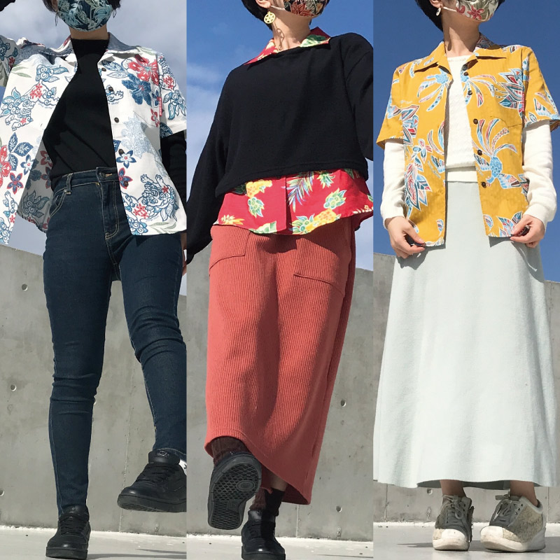 【スタッフコーデ】1月の沖縄かりゆしウェアコーデ。