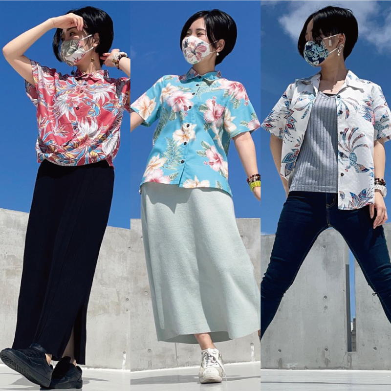 【女性スタッフコーデ】かりゆしウェア、春にやる夏コーデ(！？)。