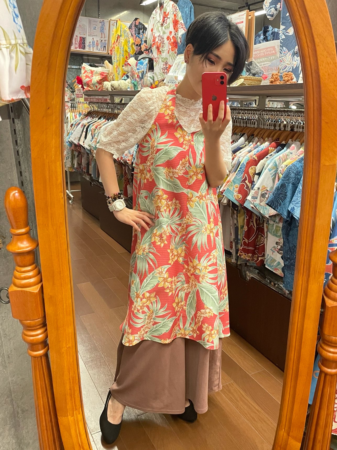 沖縄　かりゆし　ホルターネックワンピース