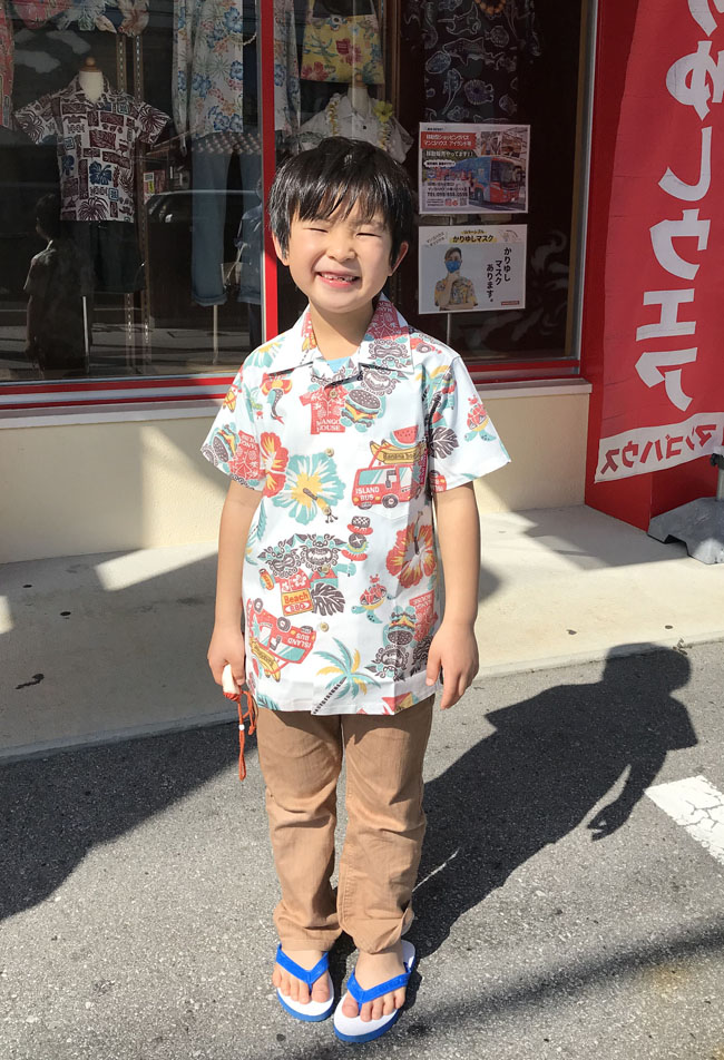 かりゆしウェアを着て古宇利島へ♪東京からのお客様（＾０＾）