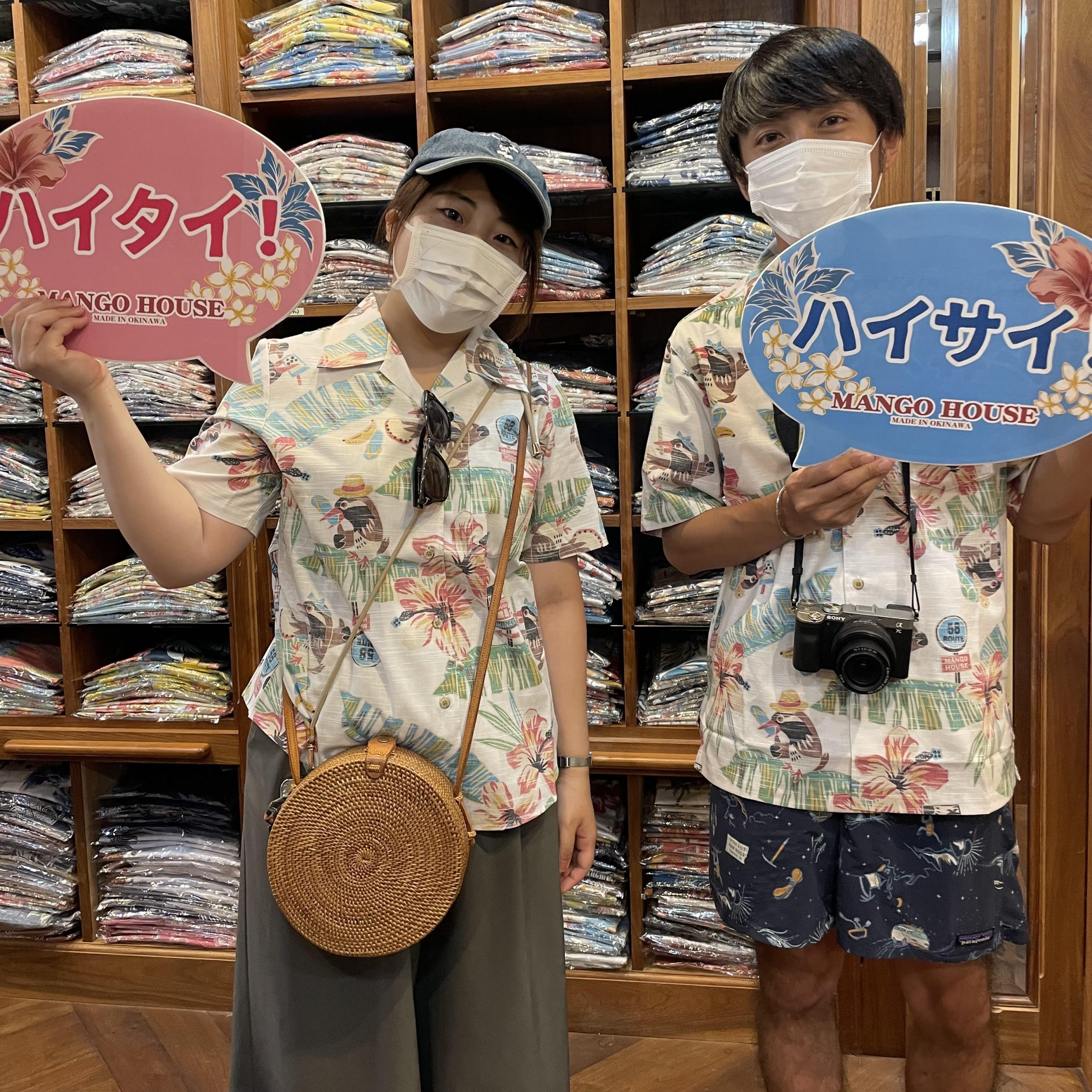 やっぱりおそろいがしたくなってご来店ー♪ヤンバルクイナ柄がお気に入り☆