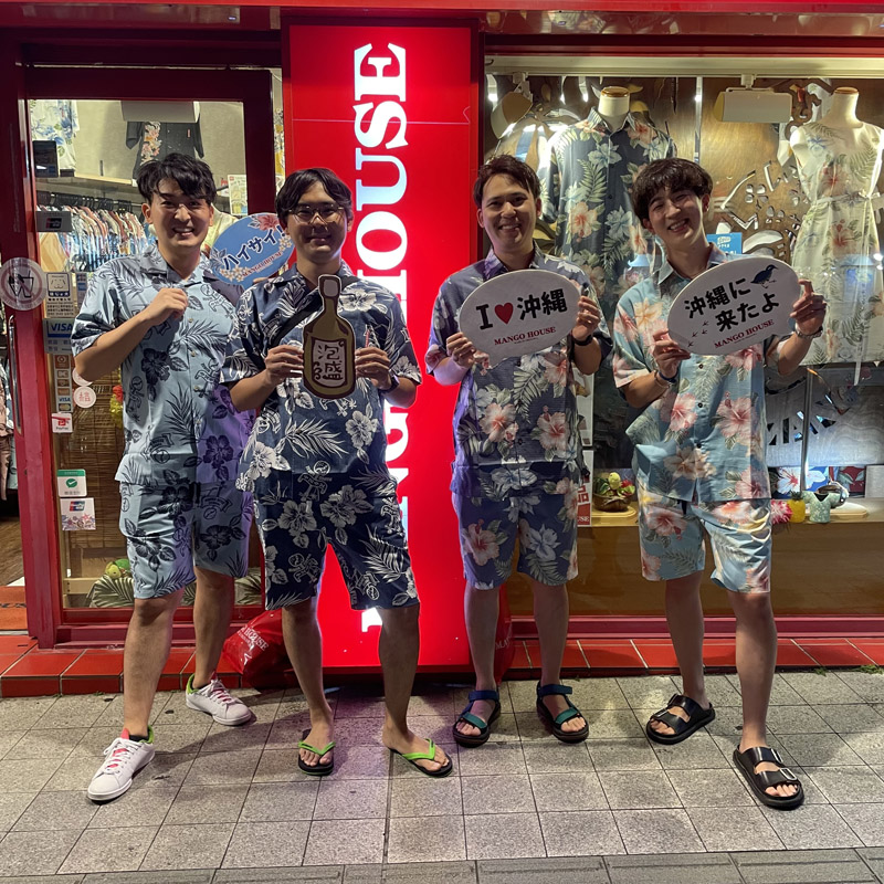 皆さんでかりゆしセットアップコーデでゴルフを楽しむ♪