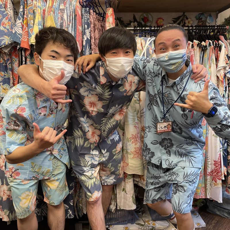 埼玉県よりお越しのお客様、初のかりゆしウェアはセットアップで！