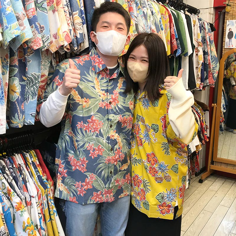 新婚旅行でかりゆしウェア♪