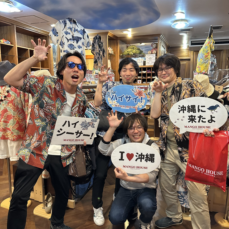 東京都と愛知県からお越しのお客様、沖縄初日にかりゆしウェアに着替えていざ観光へ♪