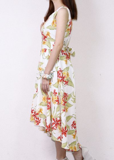 レディース沖縄アロハシャツ（かりゆしウェア） > かりゆしワンピース　トロピカルウコン　レディース