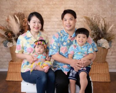 百日記念家族写真