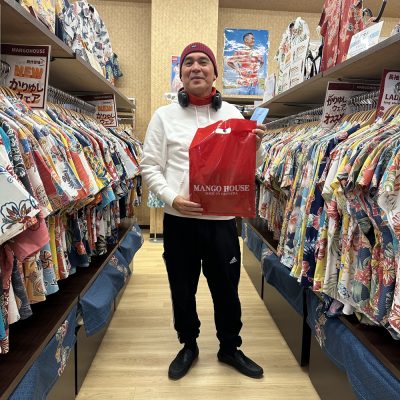 ボーダー柄のかりゆしウェア気に入っていただきました！