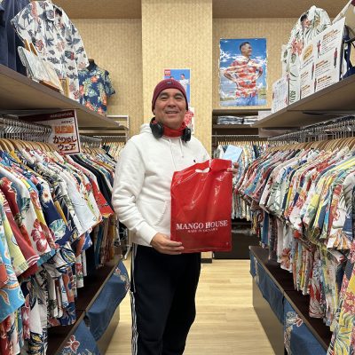 ボーダー柄のかりゆしウェア気に入っていただきました！