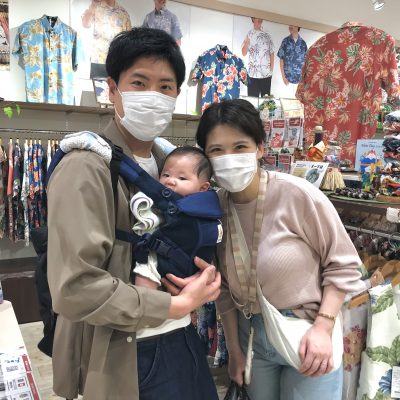 ご家族お揃いのかりゆしウェアで、気分あげあげ⤴️⤴️