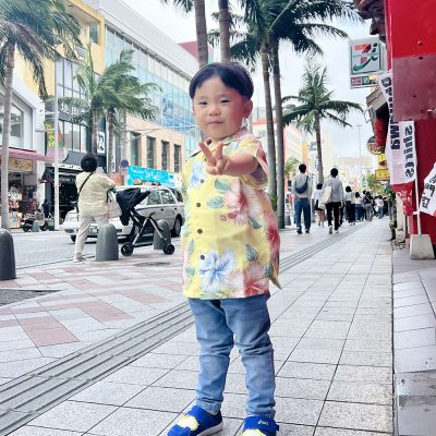 沖縄 マンゴハウス キッズアロハシャツ