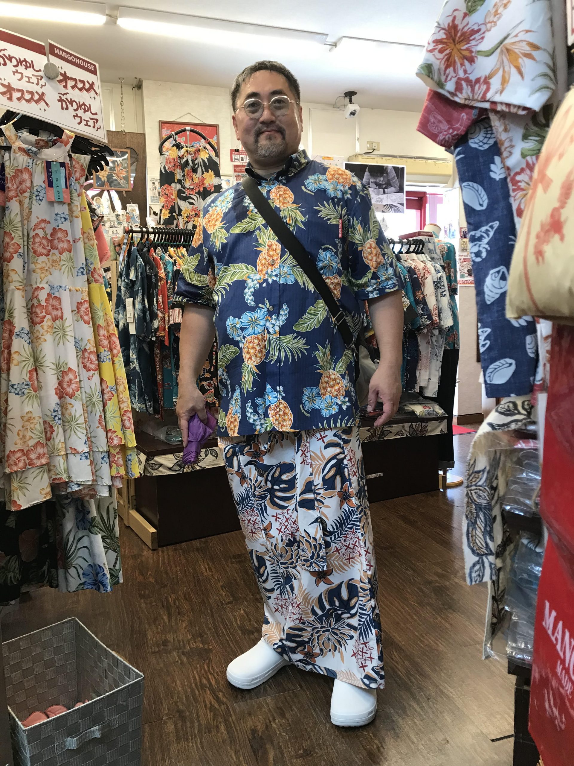メンズスカートコーデを涼し気に着こなしてくれたお客様🌺