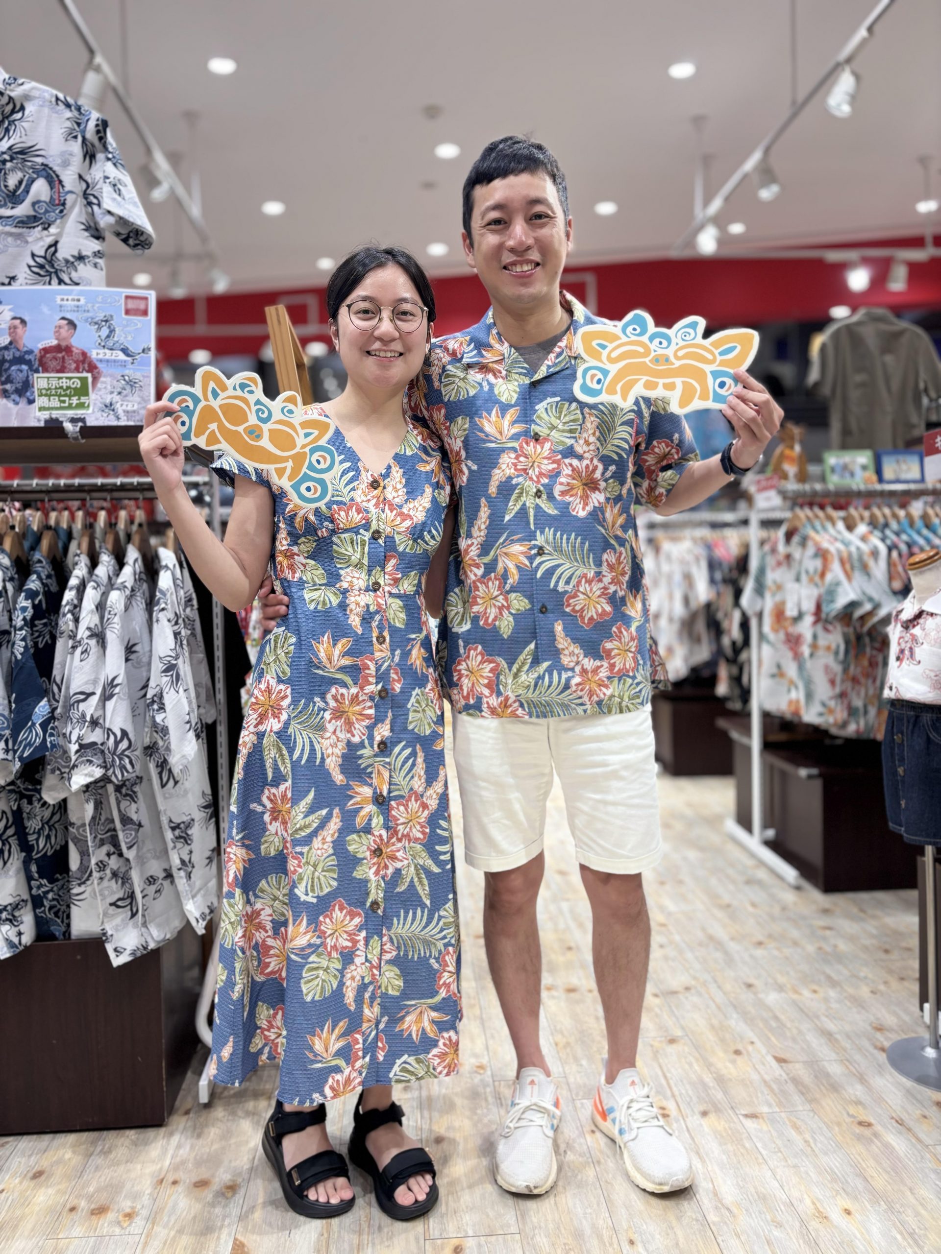 オーストラリアからお越しのカップルさん🌺かりゆしペアルックコーデ