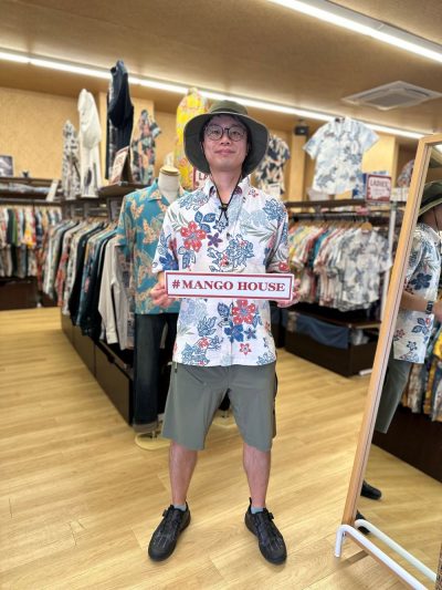 懐かしいシーサー柄で写真撮影♪