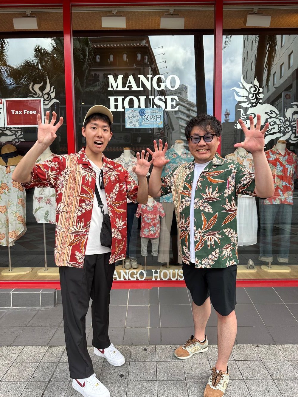 マンゴハウスのミンサー柄かりゆしウェアを着て沖縄を堪能します！
