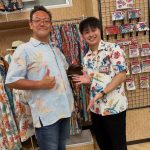 お気に入りのかりゆしウェアを着用されてデザイナーに逢いに来てくださいました♪