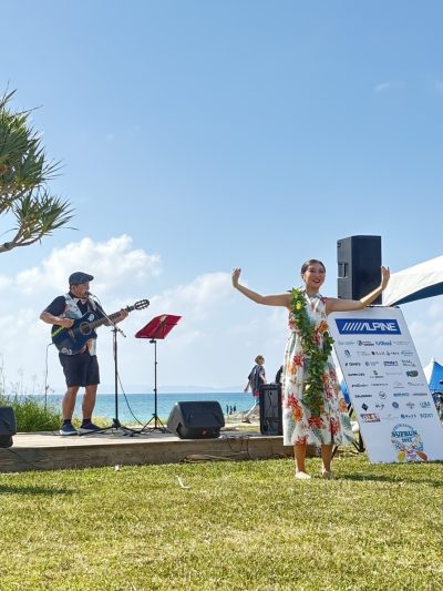 イベントの衣装でマンゴハウスのかりゆしウェアを使って頂きました！