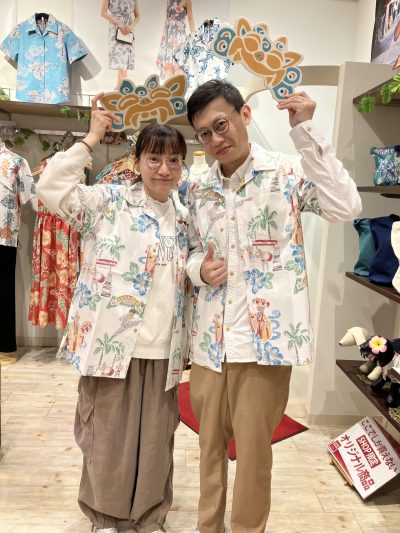海外からお越しのお客様楽しくお二人で合わせてゆったりお揃いコーデ