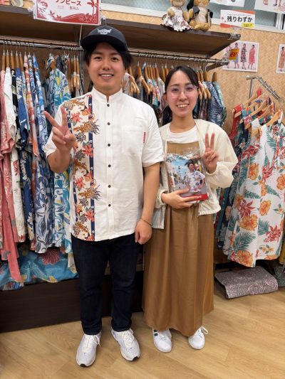 マンゴハウス常連様かりゆしワンピースを選んでいただきました♪