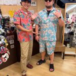 去年選んで頂いたかりゆしウェアをセットアップで着用されご来店♪