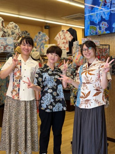 沖縄旅行記念に素敵なかりゆしウェアを見つけることが出来ました♪