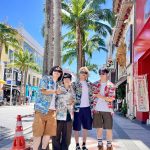 男3兄弟とお母さんでかりゆしウェアお揃いコーデ!沖縄旅行の思い出に選んだ沖縄アロハシャツ1