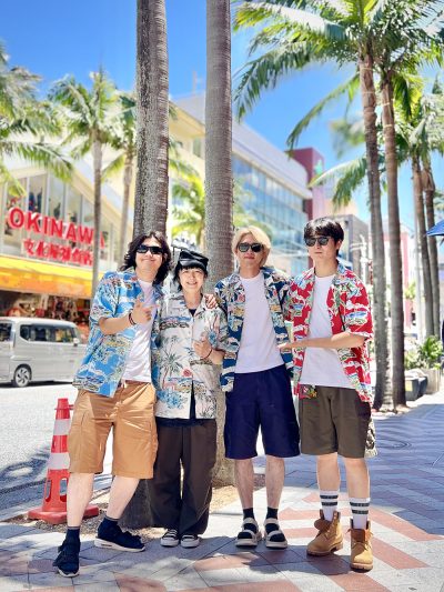 男3兄弟とお母さんでかりゆしウェアお揃いコーデ!沖縄旅行の思い出に選んだ沖縄アロハシャツ1