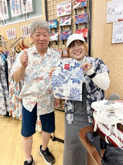 マンゴハウス国際通り2号店リピーター様かりゆしウェア購入