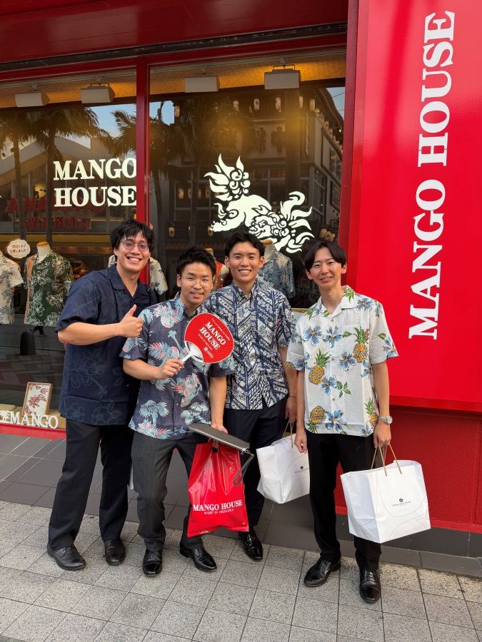 結婚式の2次会にかりゆしウェアに着替えて参加♪