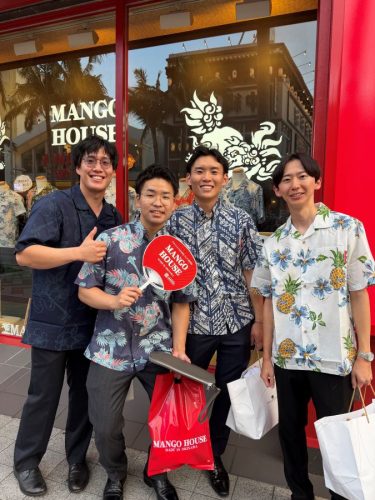 結婚式の2次会にかりゆしウェアに着替えて参加♪