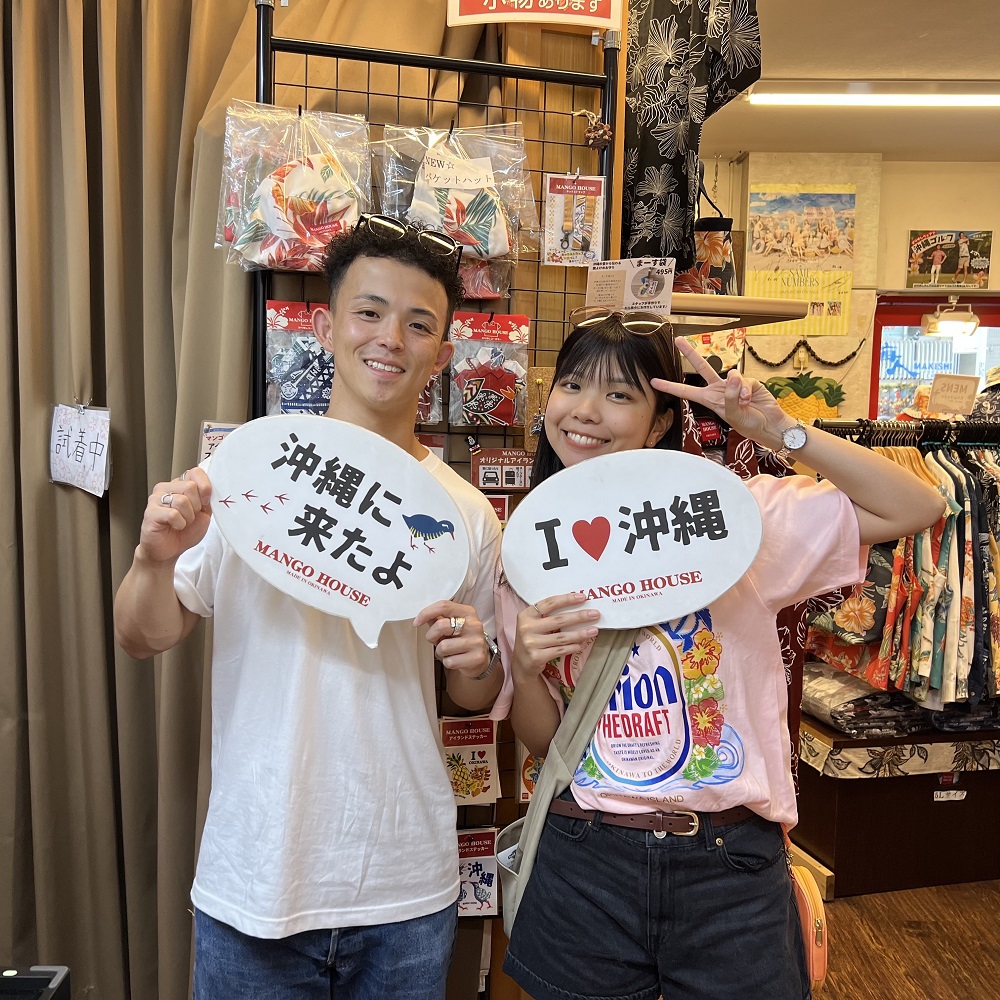 沖縄旅行で、初めてのかりゆしウェアをGET🎙✨