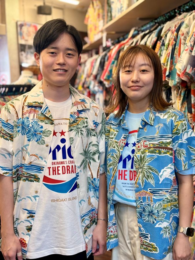 【新婚旅行でお越しのお客様✈️仲良くお揃いのかりゆしウェア🤗】