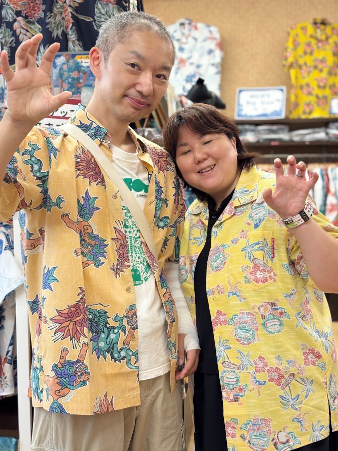 【東北からお越しのお客様✈️黄色いかりゆしウェアでコーディネート✨】