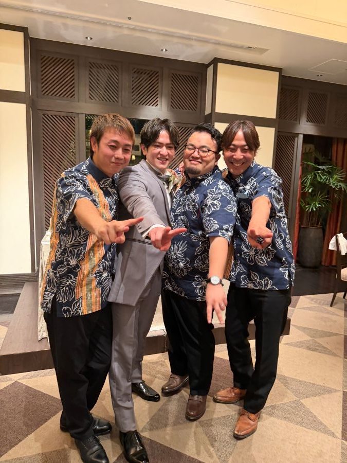 お揃いかりゆしウェアで東京の結婚式参列♪