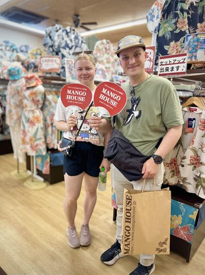 マンゴハウスに再来店された海外からのお客様